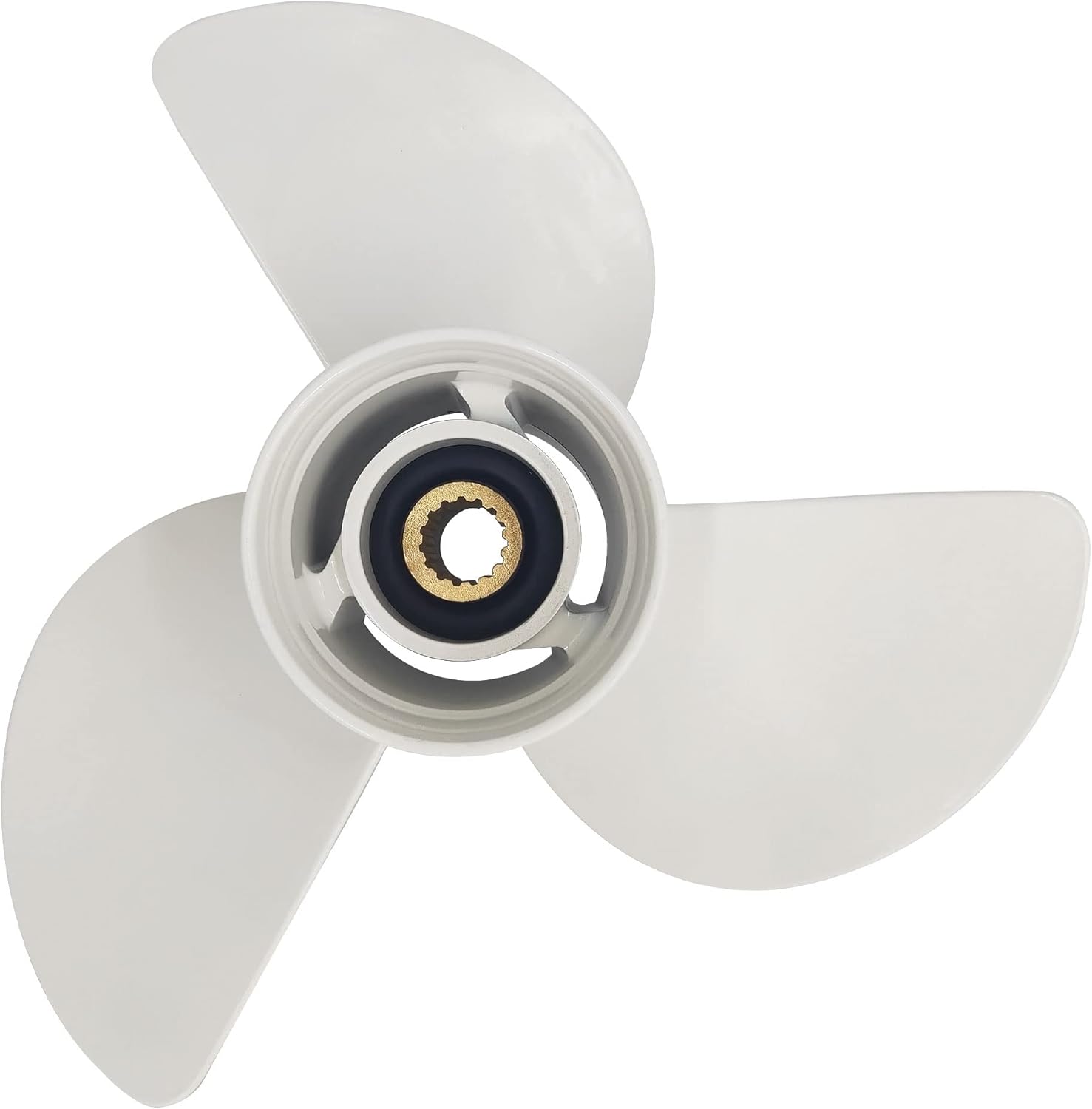 FAWAY 13 1/2x15-K Boat Motor Aluminum Propeller 6E5-45947-00-EL - Compatible with Yamaha Outboard Engines 60HP 70HP 75HP 80HP 85HP 90HP 115HP 130HP 15 Tooth-RH - Aluminum Outboard Propeller
