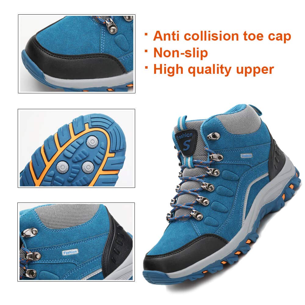 VARSKARC Women's Anti-Slip Lightweight Breathable Hiking Shoes Quick-Dry Trekking Shoes Low-Heeled Sneakers Sapphire