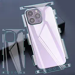 Película de hidrogel de moldura macia para iPhone 16 Pro Max protetor de tela traseira antiarranhões com ferramenta de instalação cobertura completa películas laterais