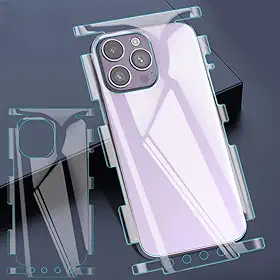 Película de hidrogel de moldura macia para iPhone 16 Pro Max protetor de tela traseira antiarranhões com ferramenta de instalação cobertura completa películas laterais