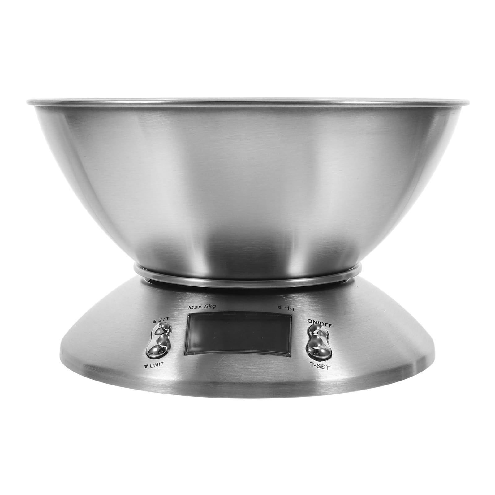 UKCOCO Bilancia Elettronica da Cucina Facile da Pulire Multifunzionale 5000g in Acciaio Inossidabile Argento per Preparazione Pasti e Pasticceria