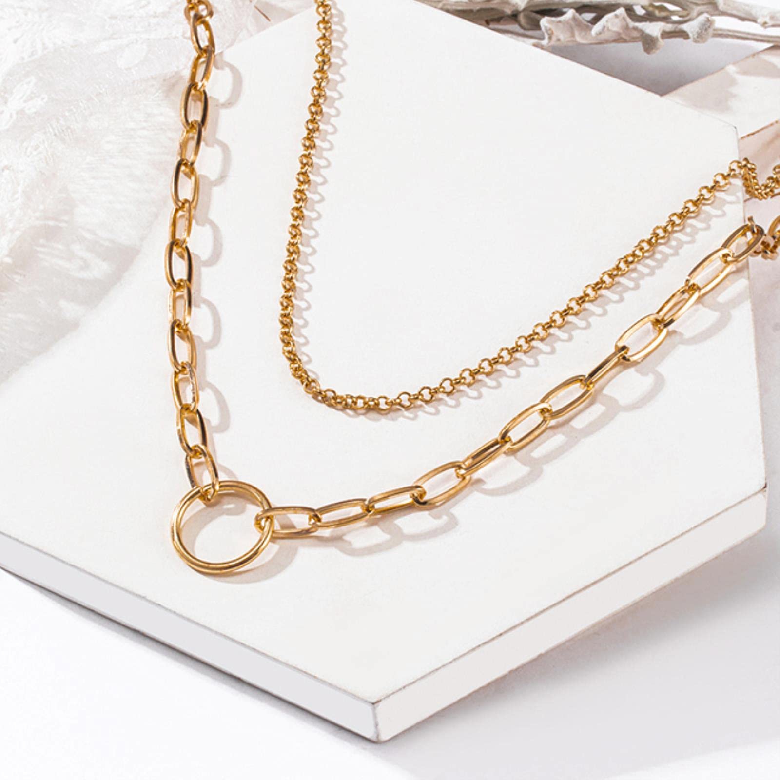 Collana Choker Debenhams Oro Due Toni Con Cristallo – Vintage Heavy Metal Stile Classico