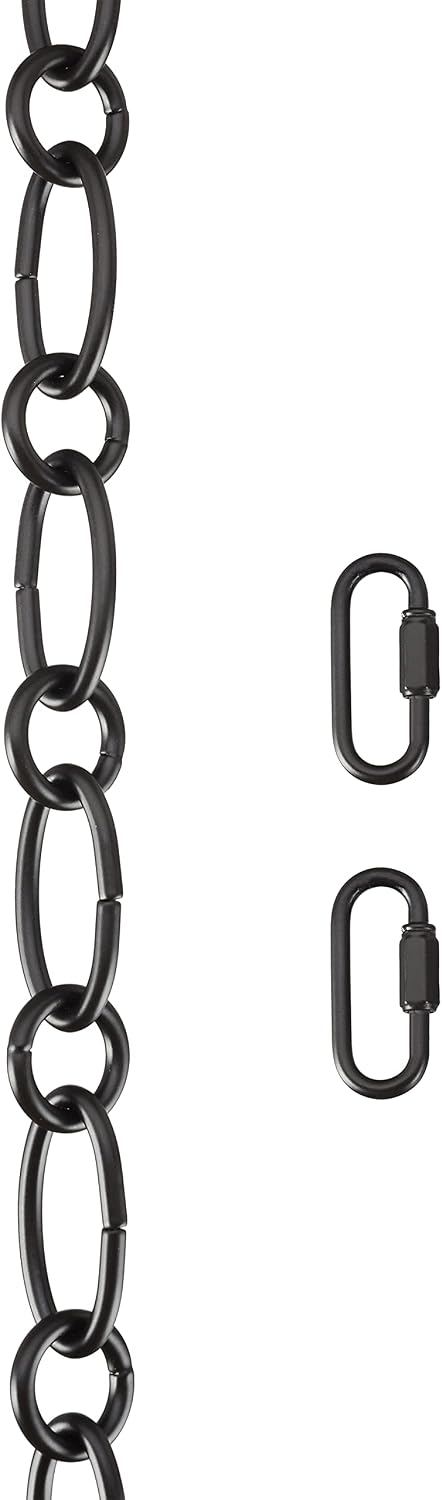Aspen Creative 21130-05-1, Steel Heavy Duty Chain & Two Quick Link Connector for Lighting Fixture/Swag Light/Plants / 3 Feet, Oil Rubbed Bronze, 9 Gauge