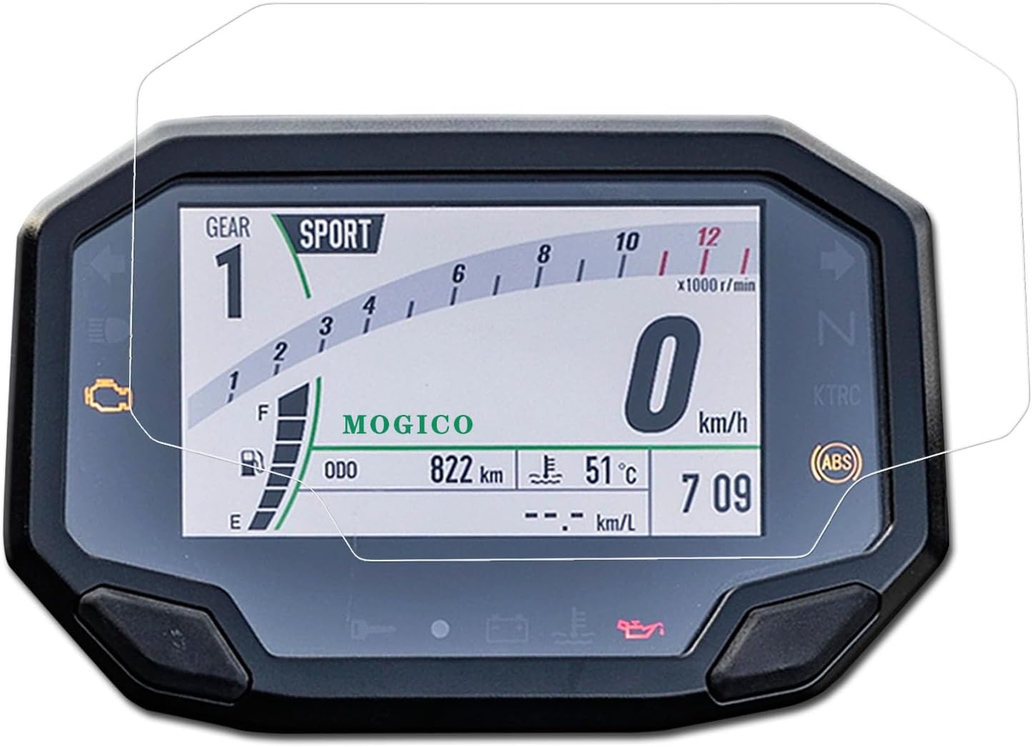 Ultra Clear Tempered Glass Motorcycle Dashboard Screen Protector Kit for Kawasaki Ninja 650 2020+ / 1000SX 2020-2024 / 1100SX 2025+ | Ninja 500, 7 Hybrid & e-1 2024+