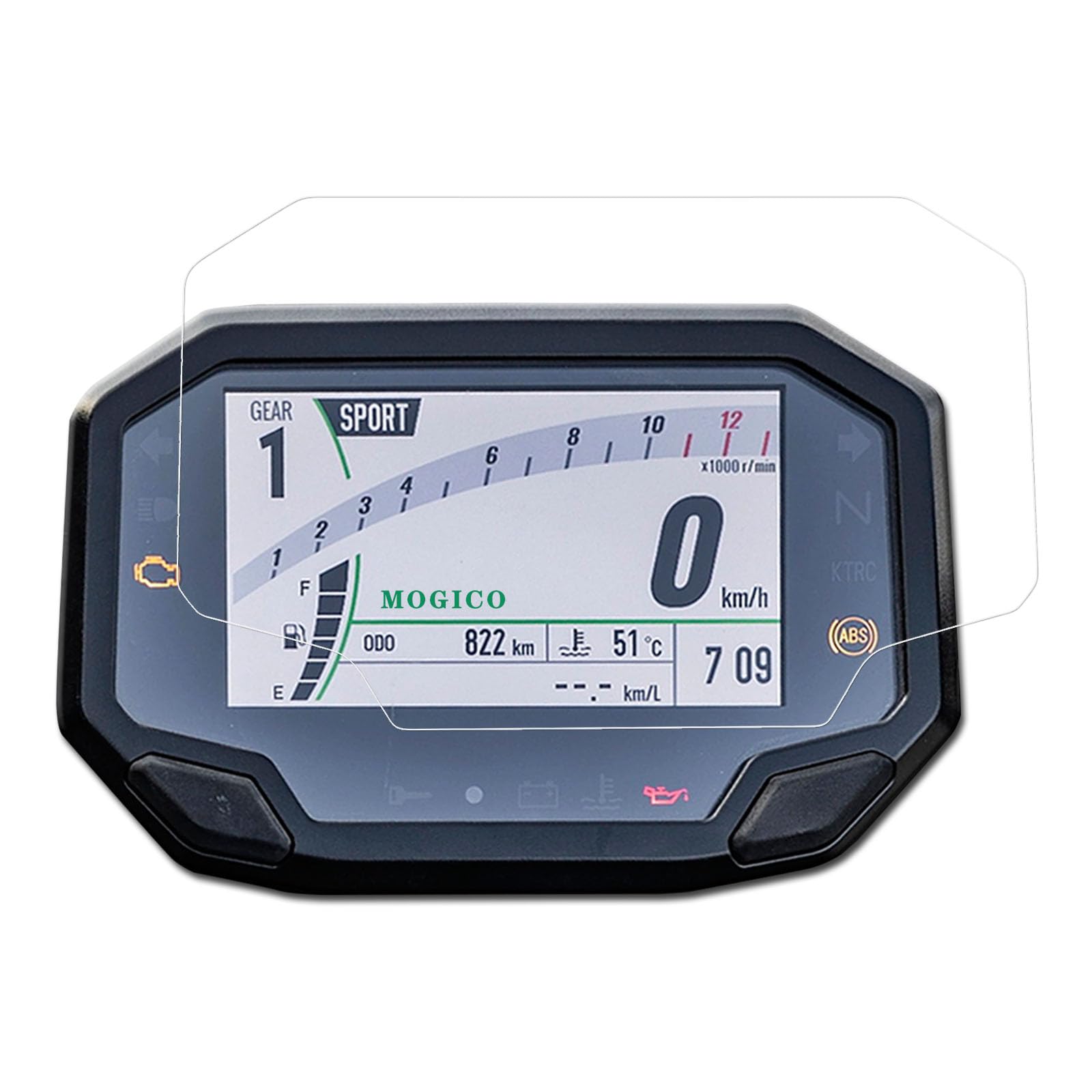 Amazon.com: Mogico Ultra Clear Tempered Glass Motorcycle Dashboard