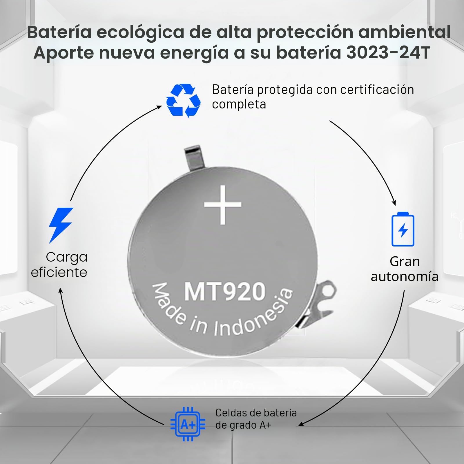Batería de repuesto para Panasonic 3023.24T, compatible con calibres Seiko V174, V172, V175, ideal para relojes Casio con energía solar, 3023-24T MT920