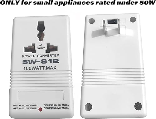 Miniatura 3 de Convertidor de voltaje bidireccional de 100 W, convertidor de voltaje elevador de CA de 110 V a 220 V, transformador reductor de CA de 220 V y 110