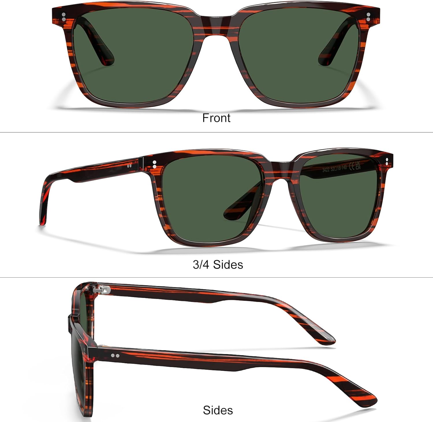 STGATN Polarized Sunglasses for Men and Women, UV400 Protection Trendy Retro Sun Glasses for Driving Outdoor Hiking Fishing - Image 6