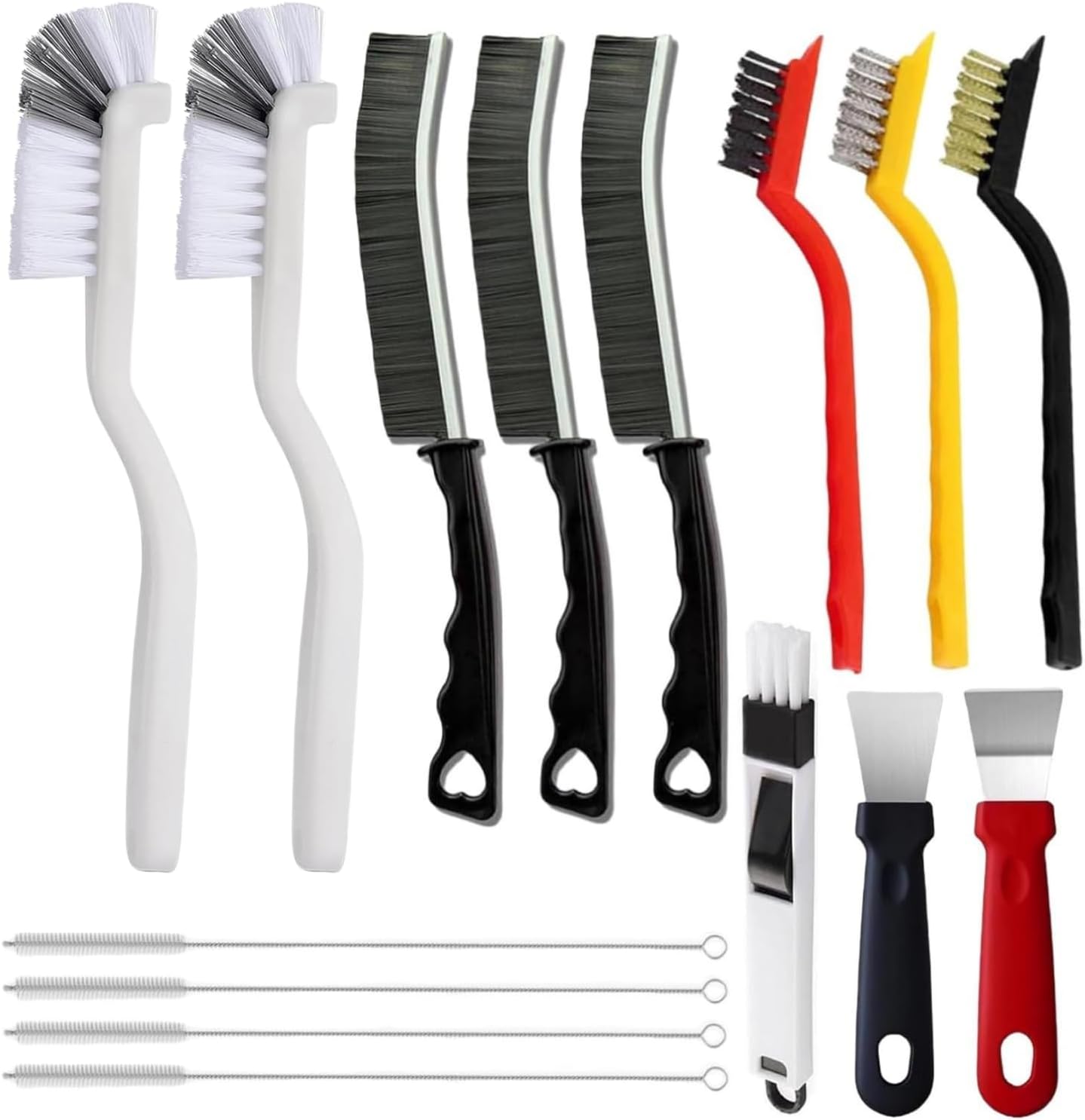 15pcs Crevice Cleaning Brush, Hard Bristle Scrub Brushes Tools, Multifunctional Grout Brush for Home