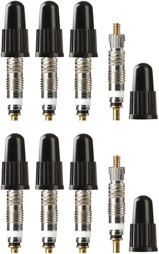 Miniatura 4 de Kit de vástago de válvula Presta sin cámara para bicicletas. Vástagos de válvula Presta, núcleos y herramienta de extracción. NEGRO 34MM,NEGRO