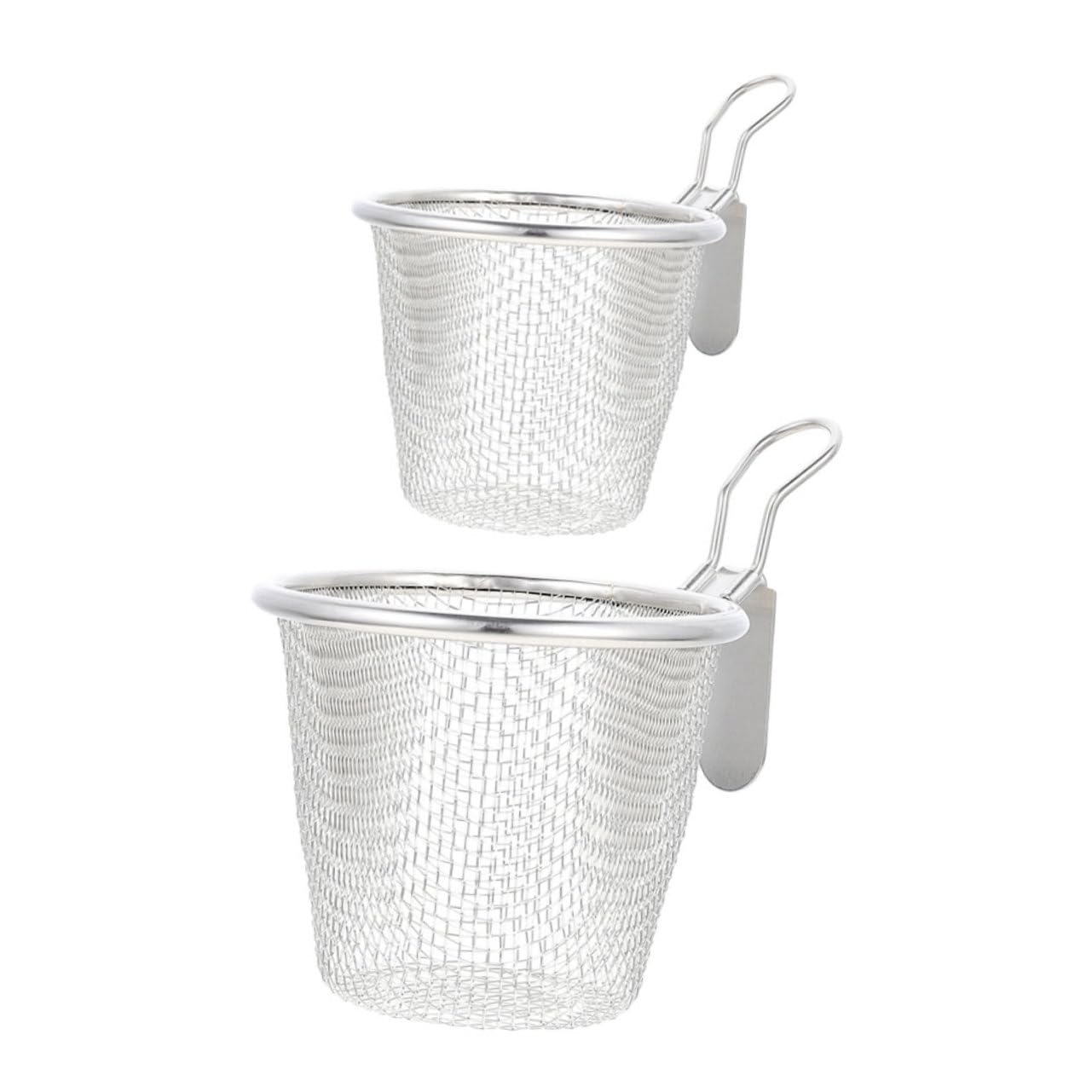 TIDTALEO 2pcs Stainless Steel Colander Stainless Steel Pasta Basket Hot Pot Colander Sifter Household Pasta Basket Colander for Kitchen Strainer Hot Pot Metal Colander Mala Tang Loose Tea