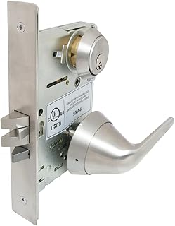 TownSteel MRX-S-L-05-32D Mortise Lock with Ligature Resistant Lever Trim, Grade 1, Classroom Function, Satin Stainless Steel