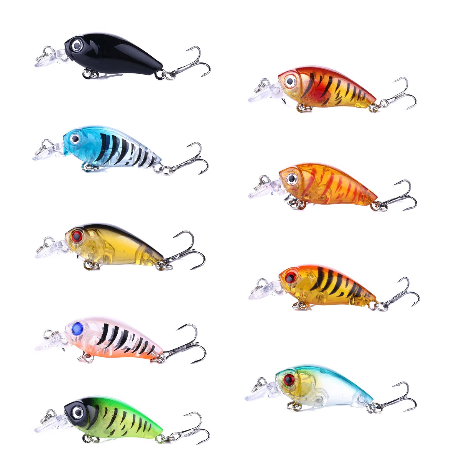 Verazquy 9Pcs Fishing Lures Kit, Lure Set, Fishing Equipment for Trout, Perch, and Bass in Freshwater.