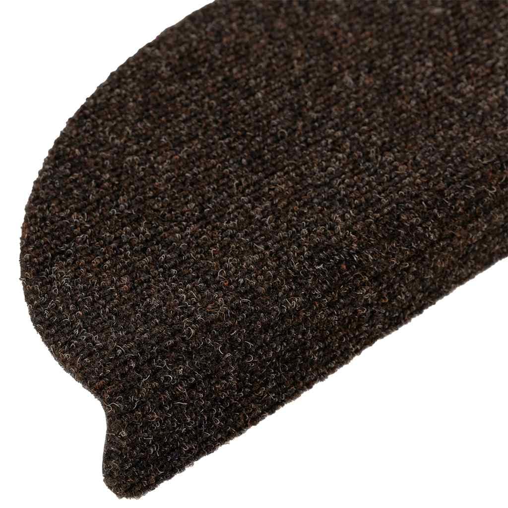 Tidyard Tapis d'escalier Auto-adhésifs 20 pcs Marron 56x17x3 cm, Tapis Escalier Tapis de Sécurité pour Sol Protection, Aînés et Animaux