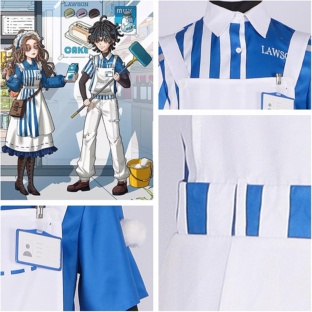 Charous Game Identity - Cosplay Lawson Manor Convenience Store Salesperson Costume Uniform Set Used For Perform Cosplay