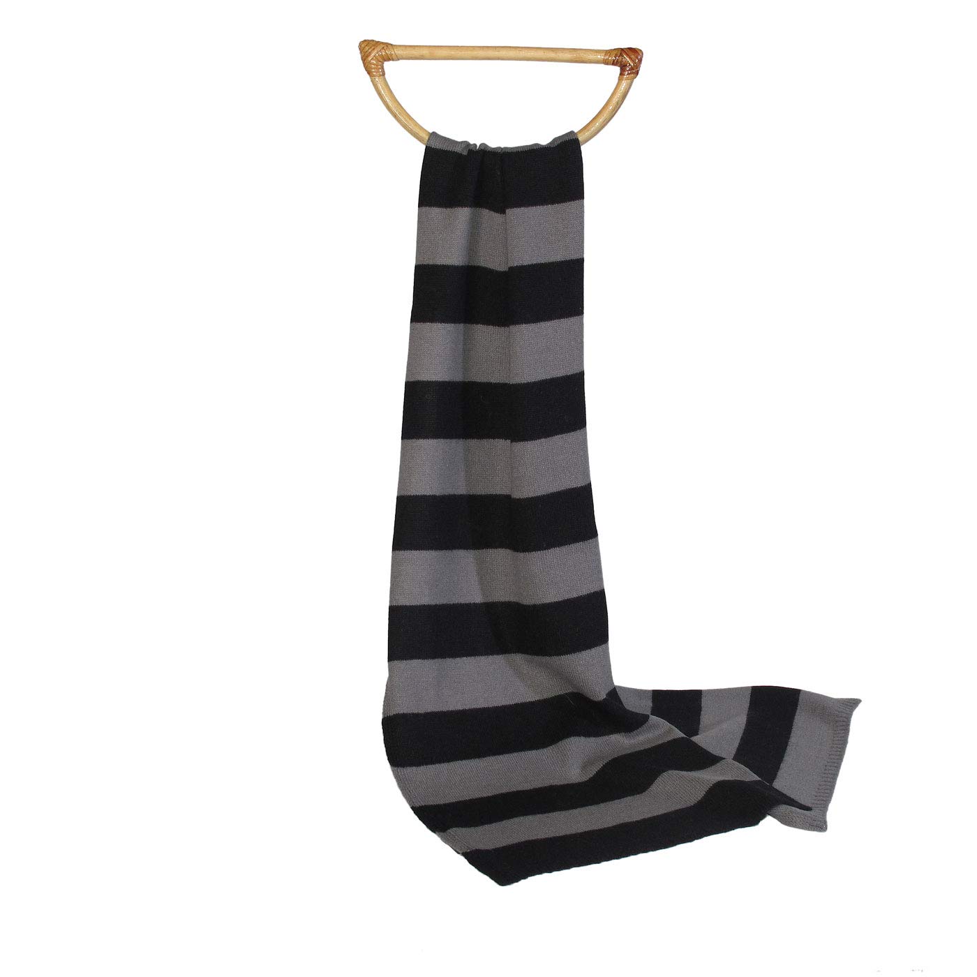 Duemme Maglieria Cashmere - Uomo Donna, Sciarpa in maglia, 100% Cashmere, lavorazione a righe di 2 colori