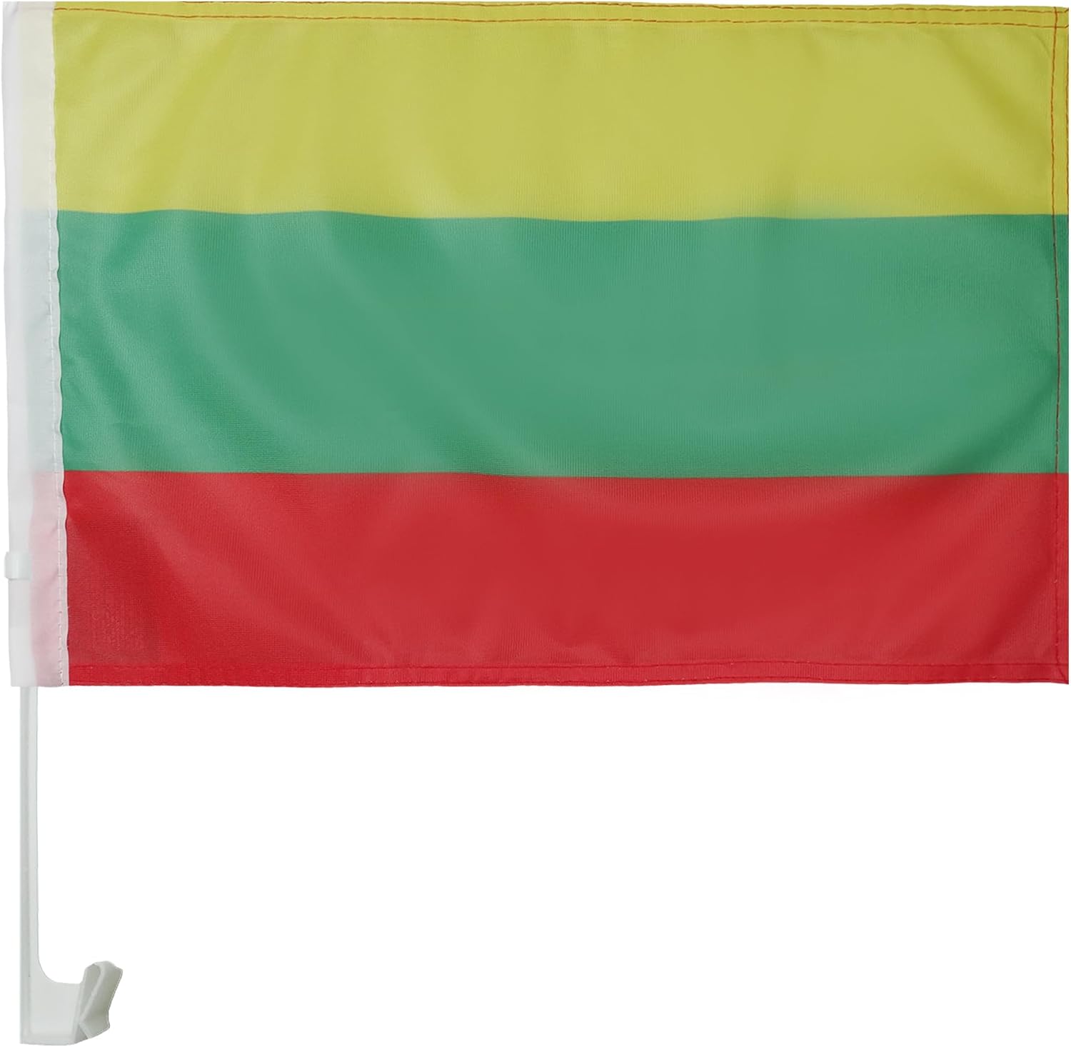 AZ FLAG Lithuania Car Flag 12x18 in Mesh Polyester Suction Cup
