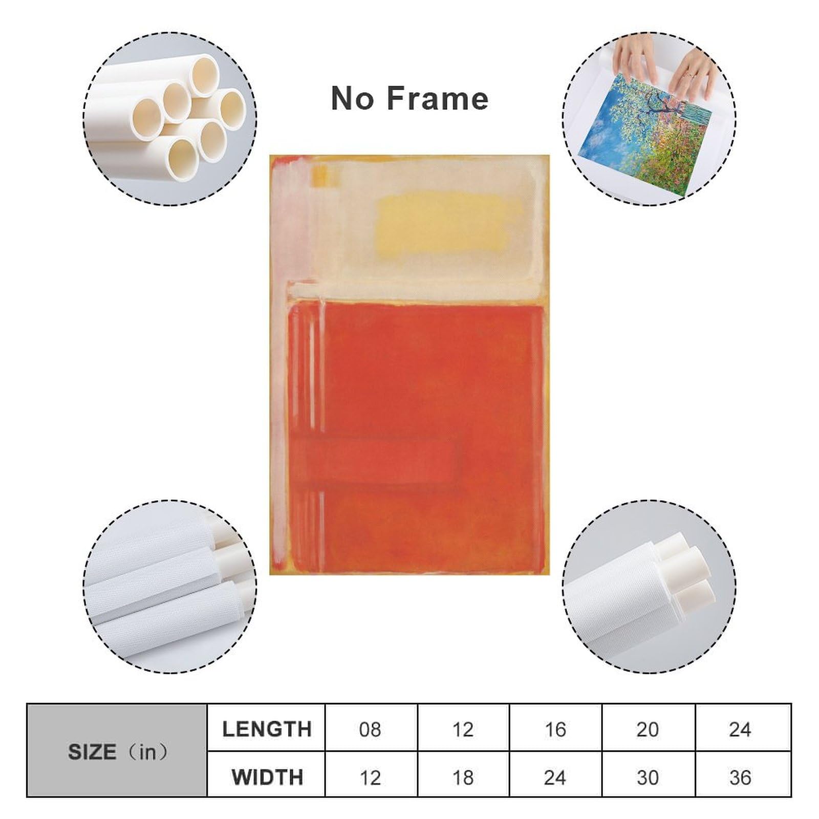 Amazon.co.jp: Mark Rothkoマーク・ロスコ 《黄色、オレンジ、赤、白