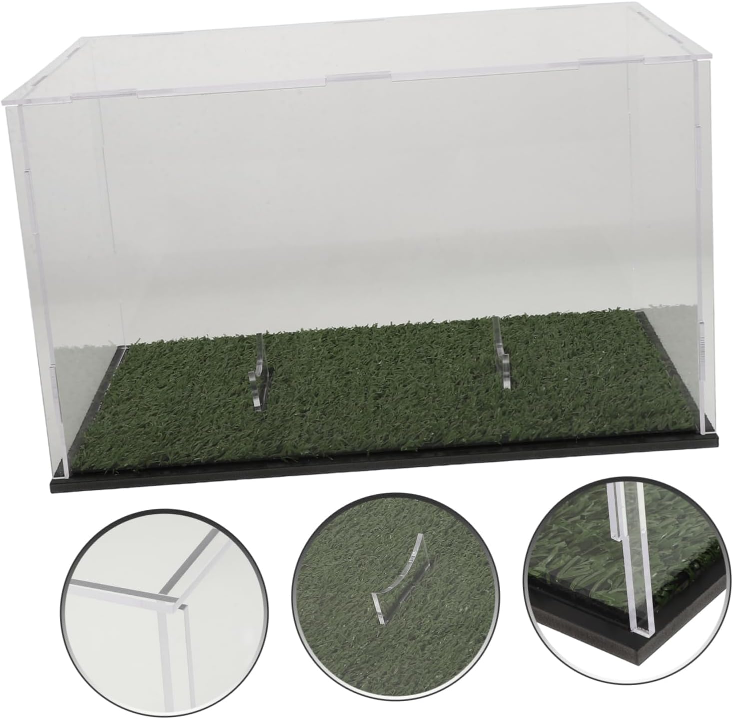 VOSAREA Transparent Rugby Display Case Sturdy Acrylic Showcase for Football Memorabilia and Stable Storage for Home Office Use