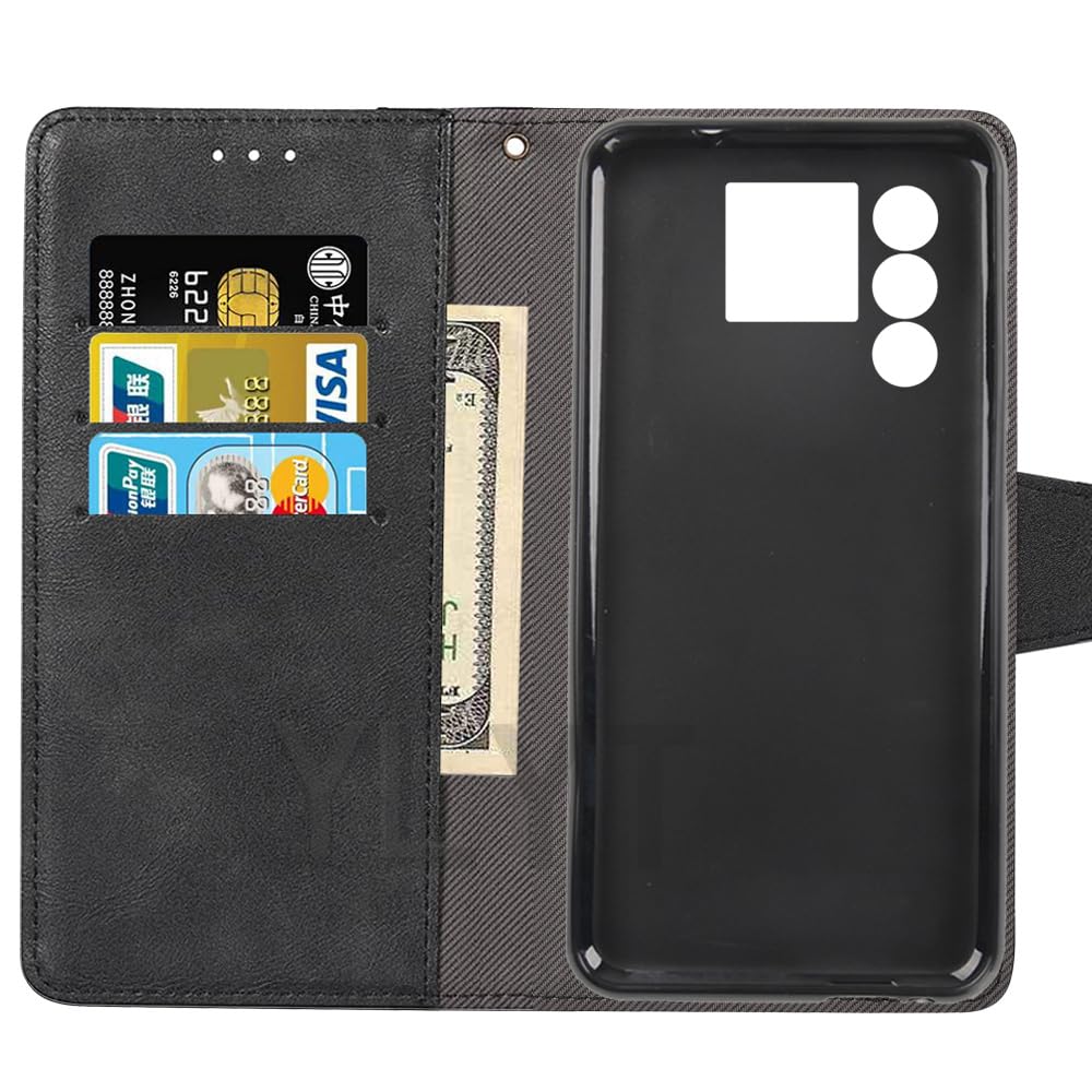 Étui Cuir PU Rabat Magnétique Pour Doogee Blade 20 Ultra - Avec 3 Fentes Cartes, Poche Cachée Et Dragonne
