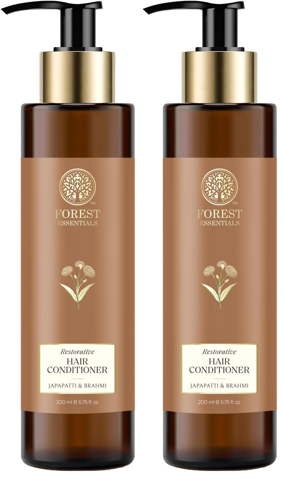 Forest Essentials Hair Conditioner Japapatti & Brahmi | Ayurvedic Deep Conditioner for Dry & Frizzy Hair | Sulphate & Paraben Free (Pack of 2)-image-28