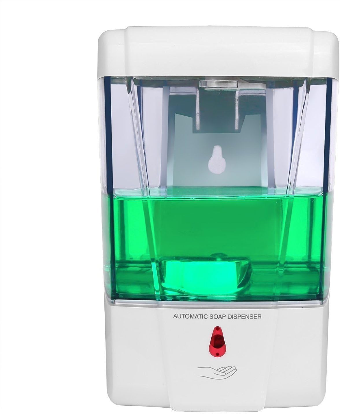 Automatic Soap Dispenser, Wall Mounted Touch Free Hand Free Infrared for Kitchen Bathroom Home Office Hospital Hotel School Restaurant, 600ml