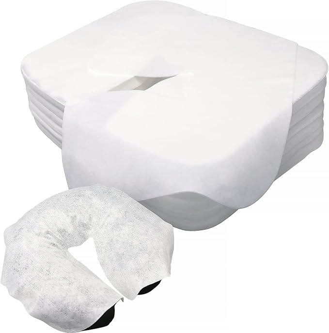 Disposable Face Cradle Covers, Luriseminger 200pcs Massage Face Covers