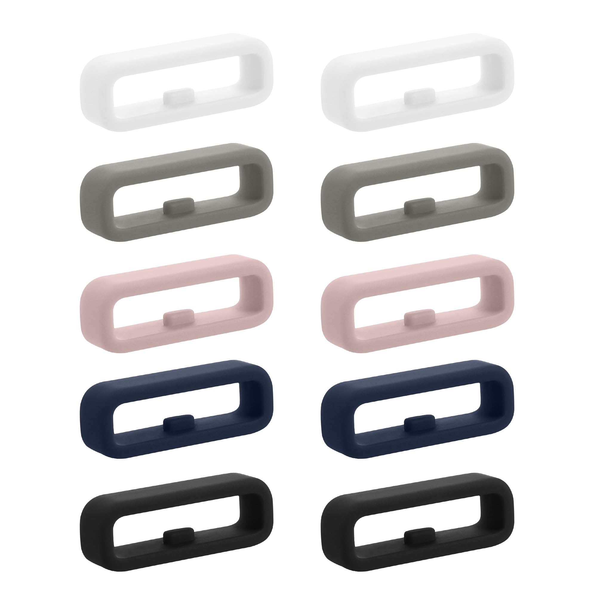 kwmobileWatch Strap Loops for 18mm Smartwatch Strap (Universal) (Set of 10) - TPU and Silicone Replacement Watch Band Loop - Multicolor