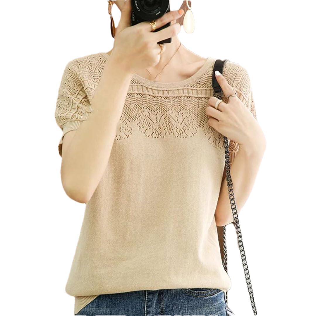 Maglia intima da donna a maniche corte con scollo rotondo