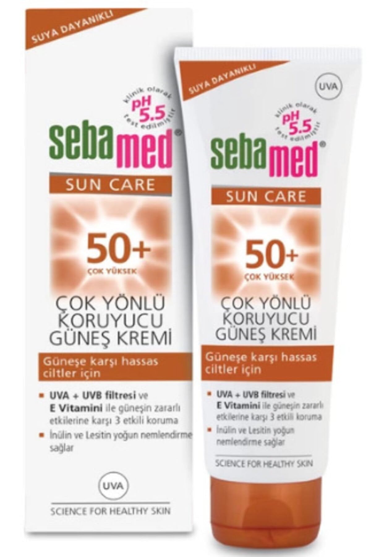 Sebamed Sun Care SPF 50+ Suya Dayanıklı Çok Yönlü Koruyucu Güneş Kremi, 75ml