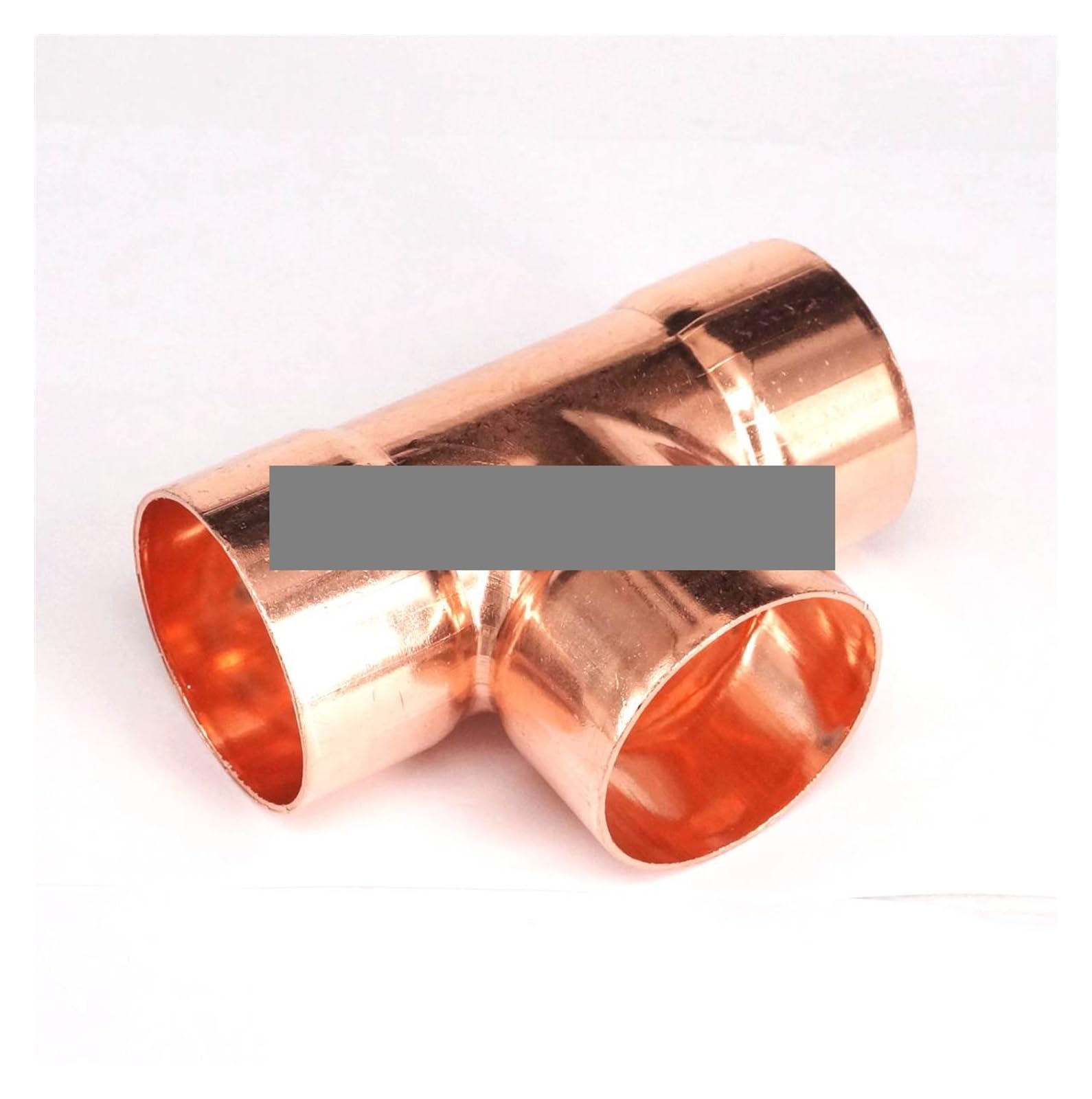 Fopure One Color I.d 45X1.5mm Copper End Feed Euqal Tee 3 Ways Pipe Air Conditioner Refrigeration Water Heater