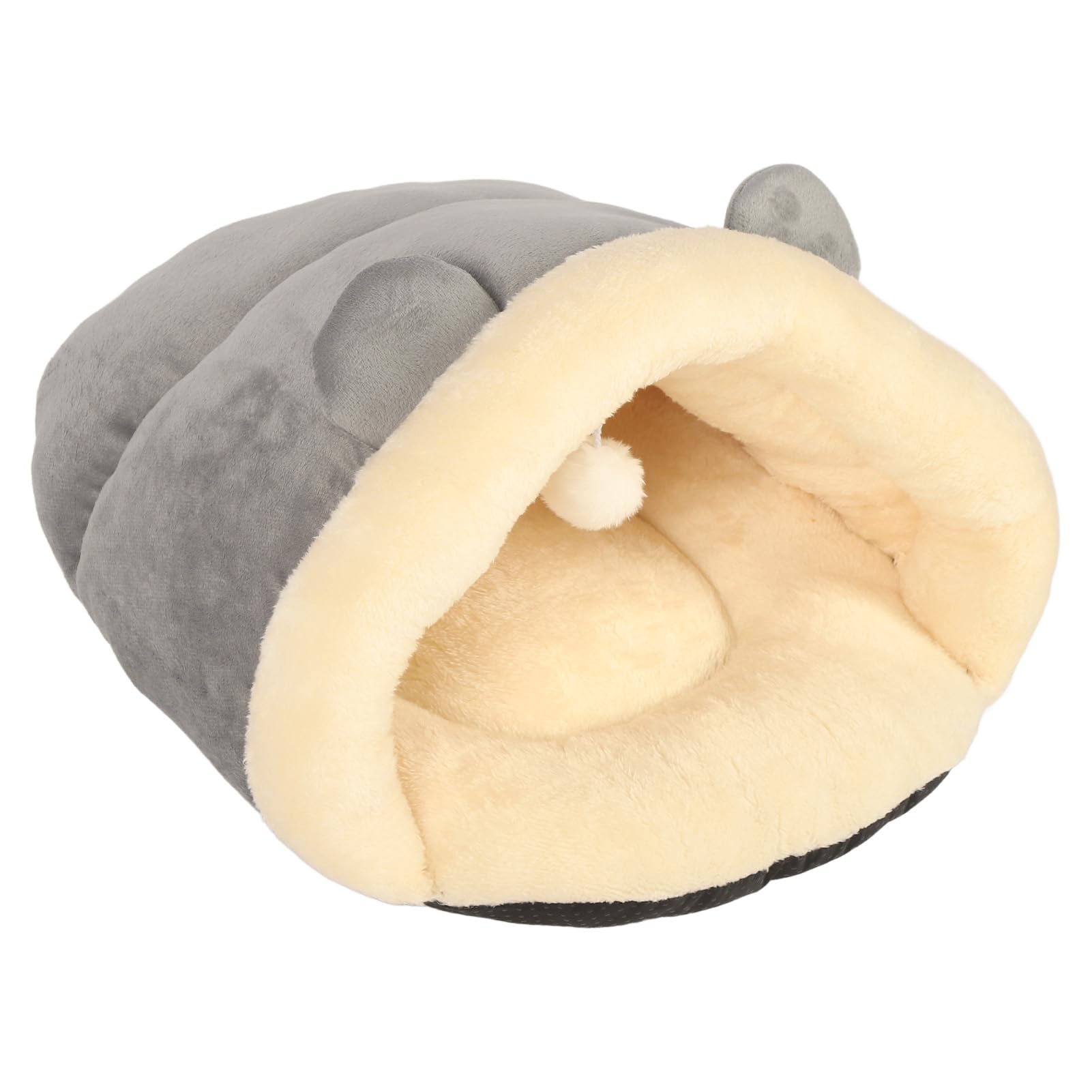 Lit Grotte pour Chat Lit Triangle Chaud Doux Confortable Semi-fermé Tente pour Chat Lit Triangle pour Animaux de Compagnie Nid pour Animaux d'hiver Chiot intérieur (L)