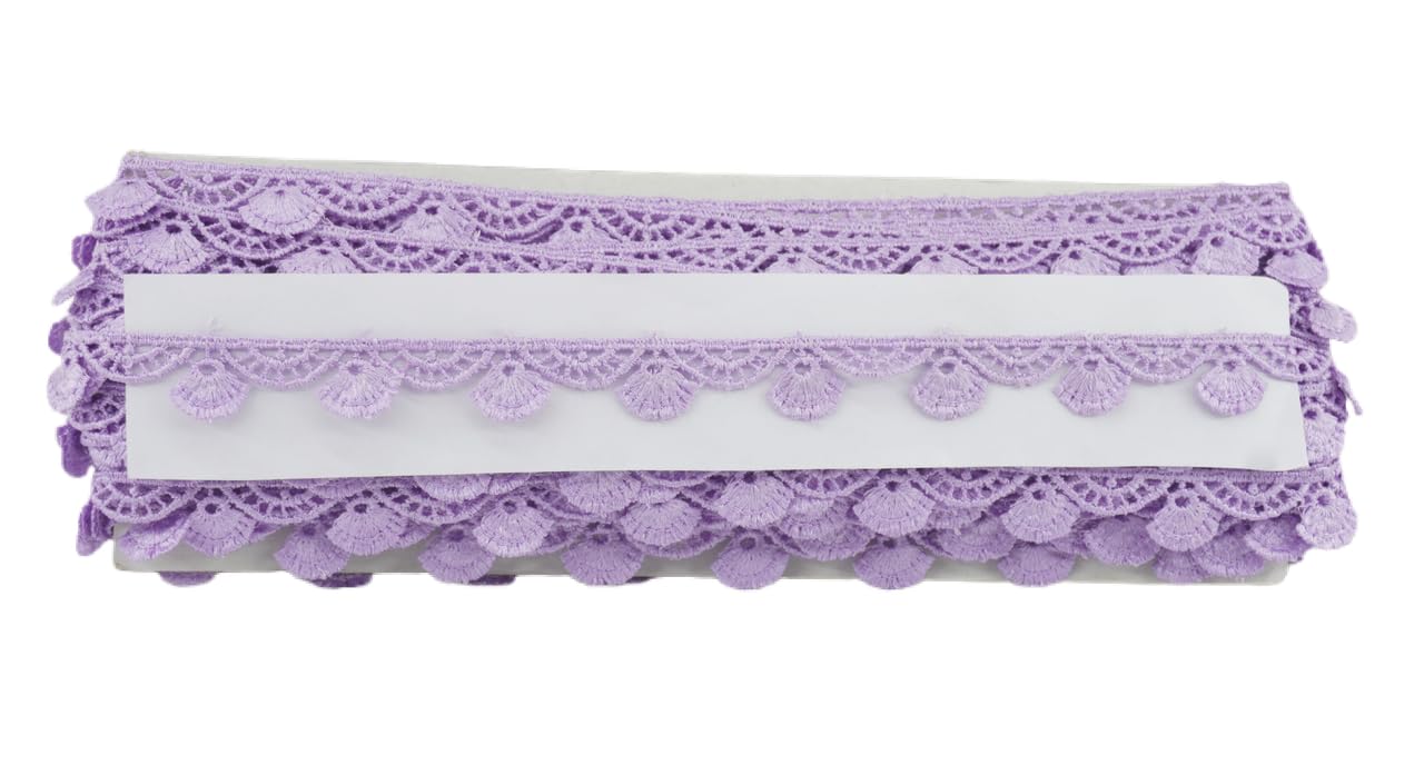 Tidbits  - Purple GPO Cotton Designer Lace Border (Pack of