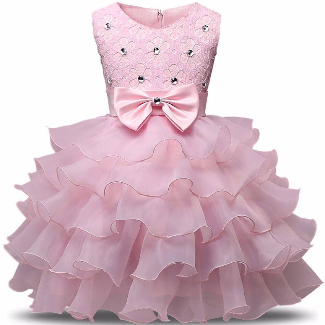 Knee Length,Baby,Girl's,Casual,Wear,Frock&Dress,Color,Red_M_F_097 Kidswear-image-33