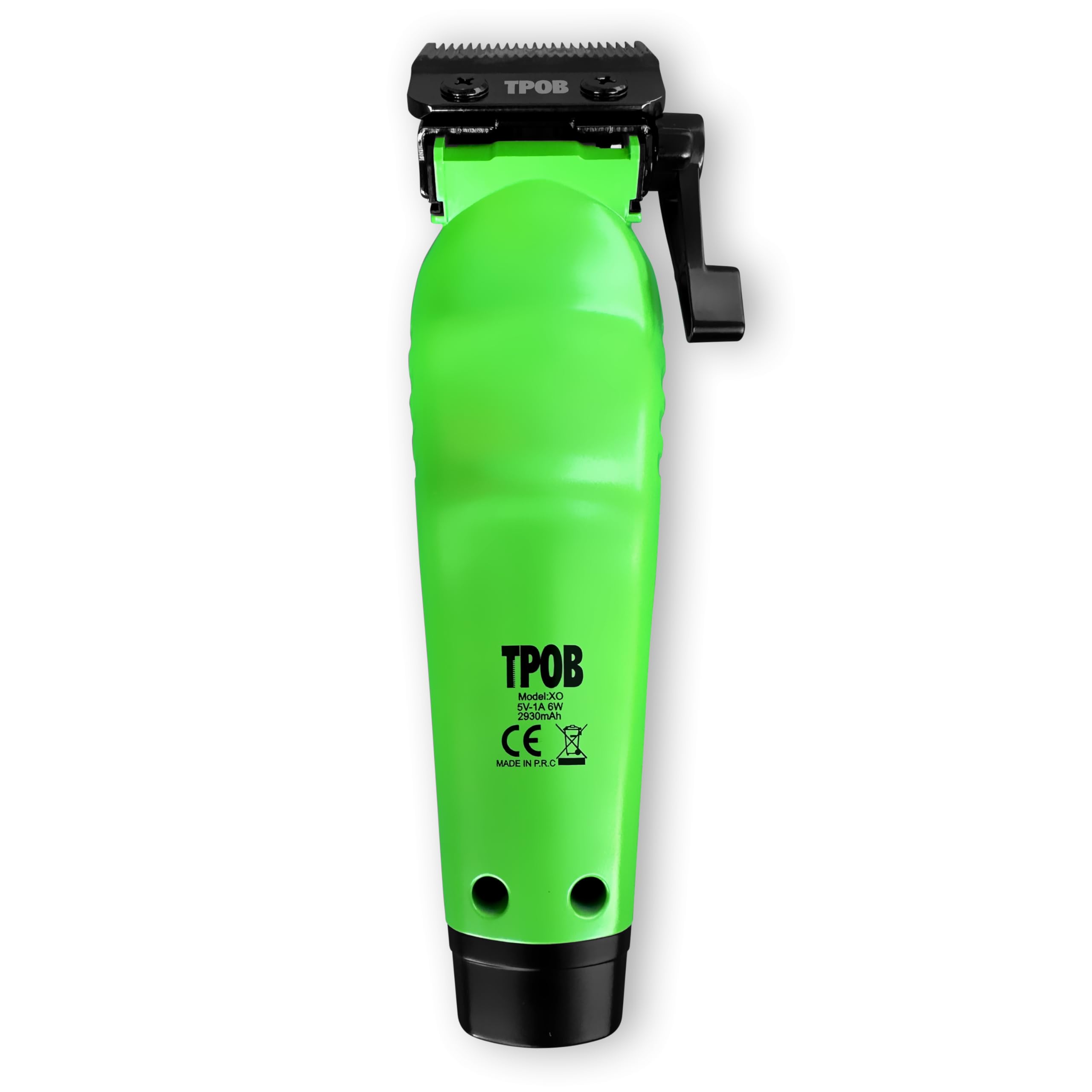 TPOB XO Cortapelos profesional sin escobillas de 7200 rpm para hombres, cortadora de pelo Psycho Zero Gapped T-Blade Clippers inalámbrica recargable (XO Clipper negro)