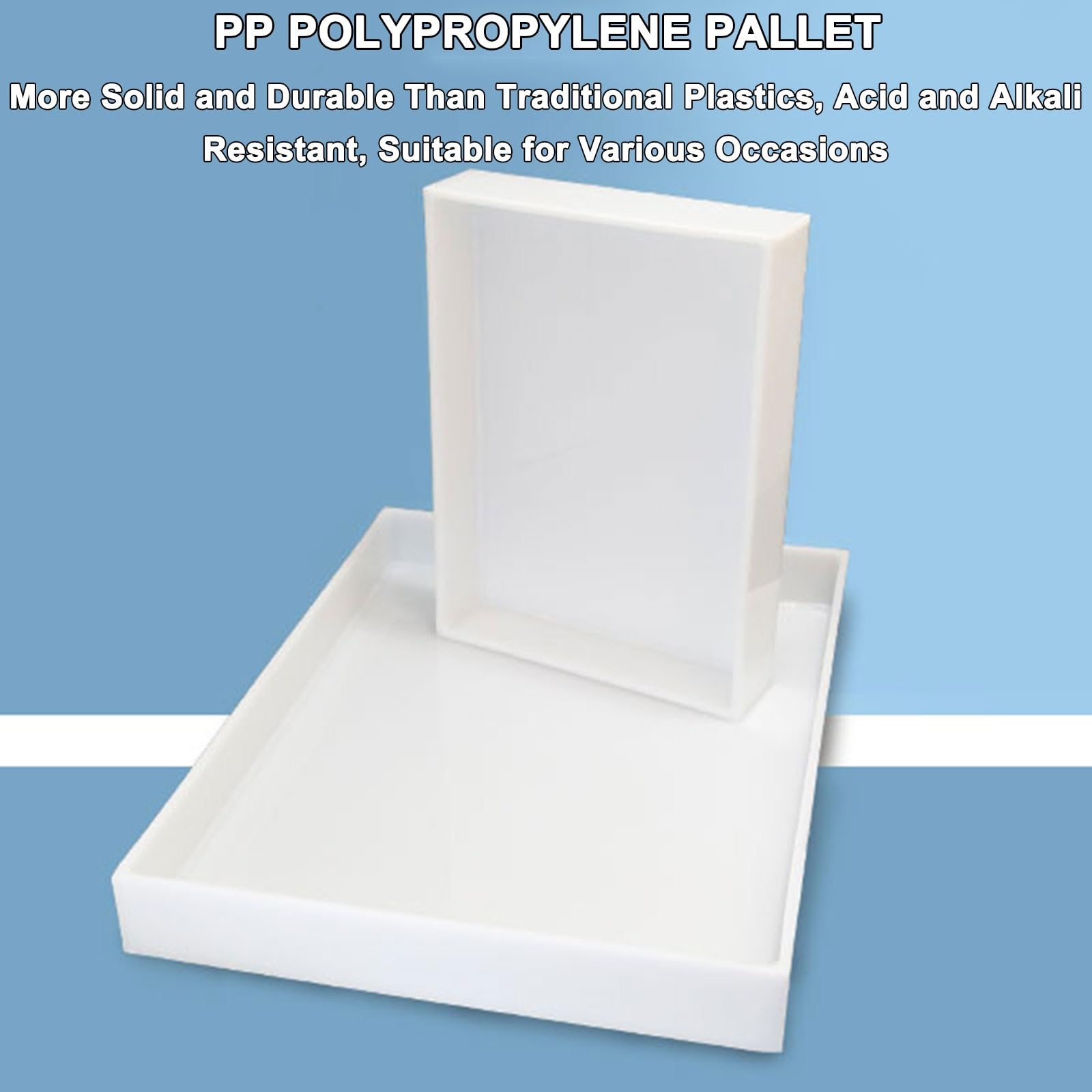 Bandeja de goteo de polipropileno versátil de 8 x 8 x 2 pulgadas, 39 x 39 x 2 pulgadas, ideal para cambios de aceite, colección de aire acondicionado, almacenamiento de alimentos, uso en laboratorio