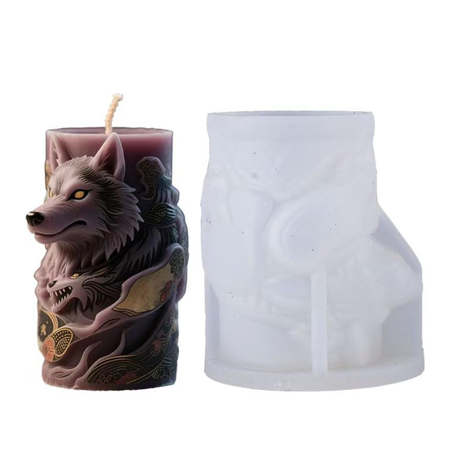 Kalttoy Wolf Silicone for Candlewax Creation and Soap Making Projects Wolf Relief