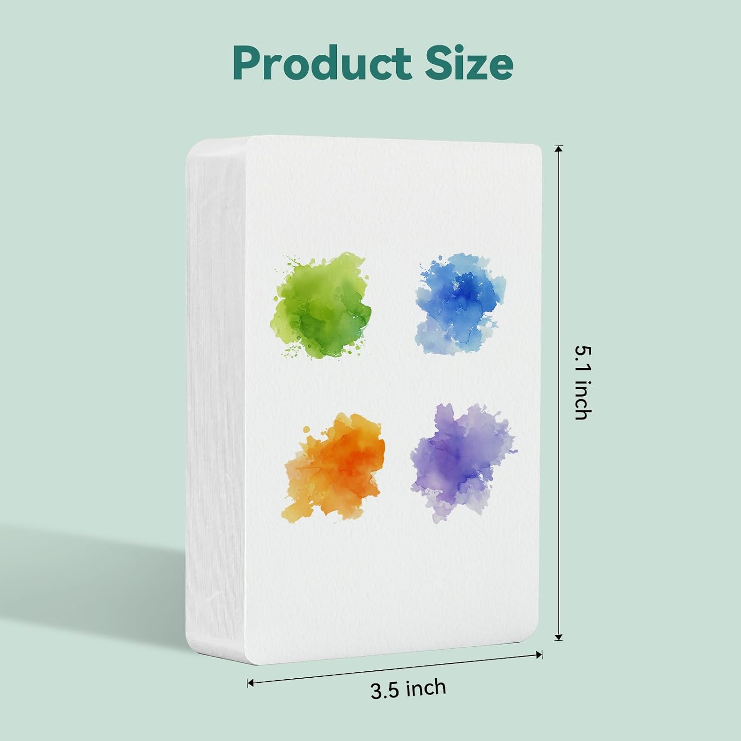 LIGHTWISH Mini Watercolor Sketchbook 60 Sheets 100% Cotton 3.5X 5.1 inch Cold Press 300gsm/140lb,Mini Travel Small Watercolor Book Square Painting Notebook Tearable Art Paper Sketchbook