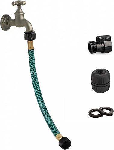 Orgrimmar Manguera de jardín sin fugas para riego sin torceduras y ligera, mangueras de agua de 12 pulgada con accesorios para exteriores y patio