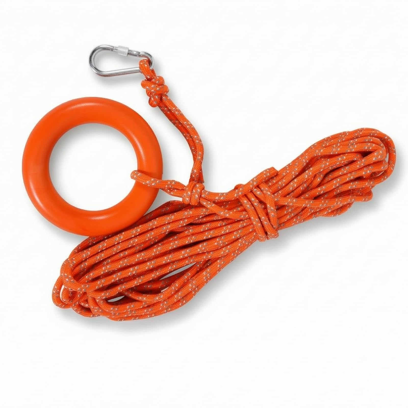 Cuerda para salvamento entrelazada con tratamiento marino y gancho fuerte