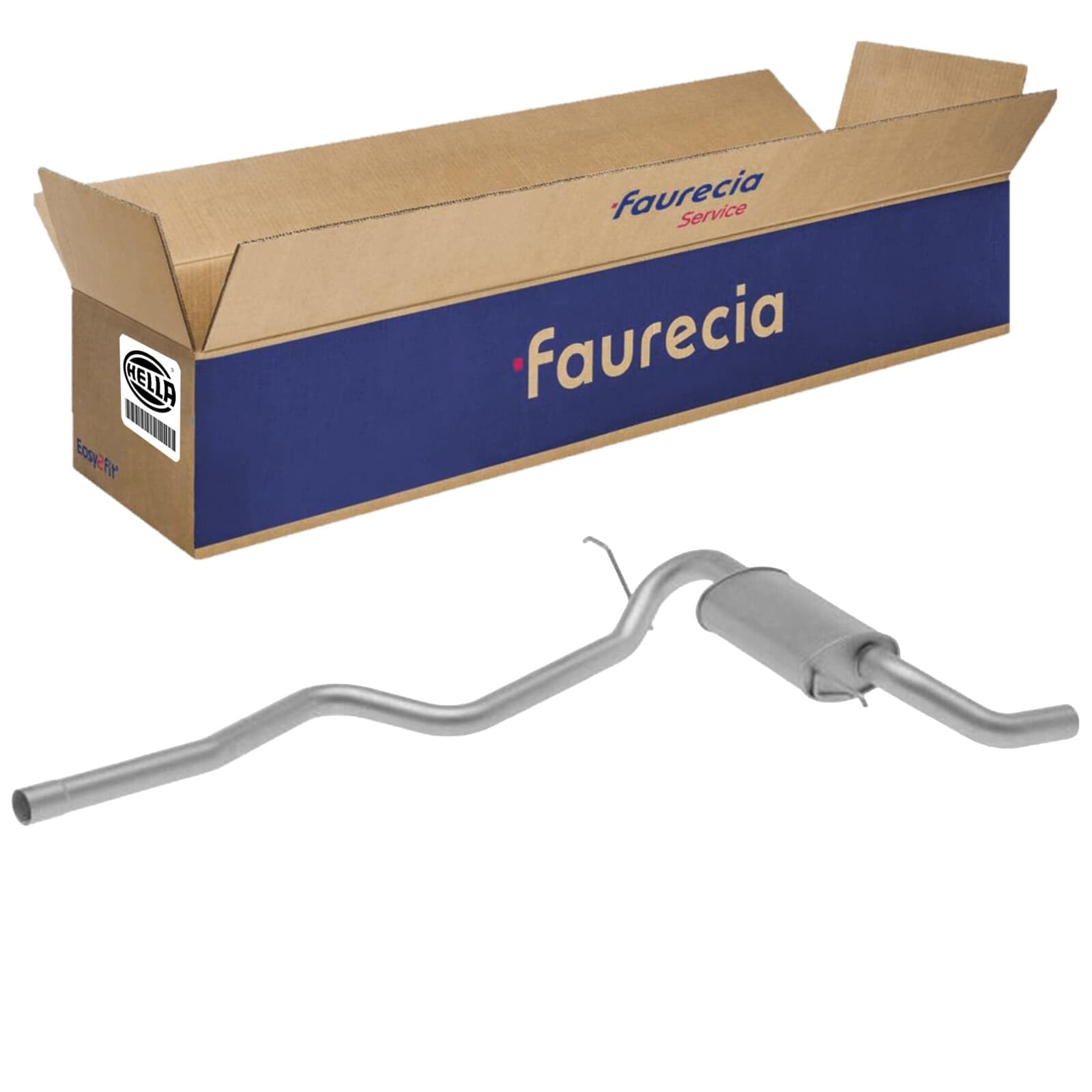 HELLA 8LD 366 027-051 Tłumik końcowy - Easy2Fit® Kit - z tyłu - dwuczęściowy - Komplet z elementami do montażu