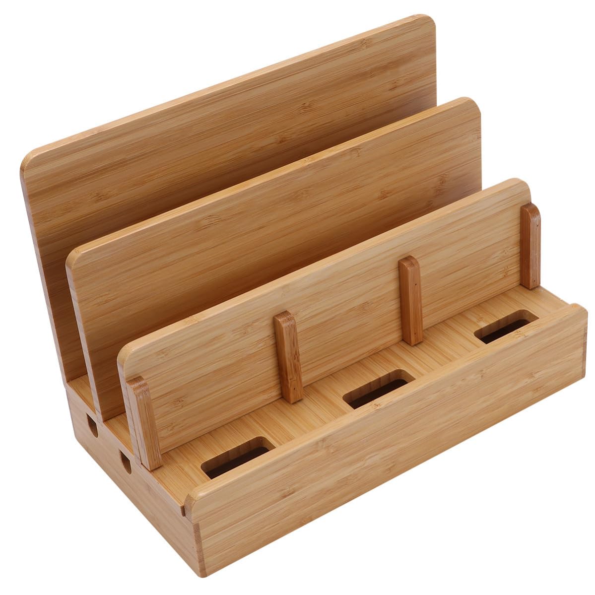 Abaodam Stazione Ricarica in Bambù per Cellulari e Tablet, Organizer