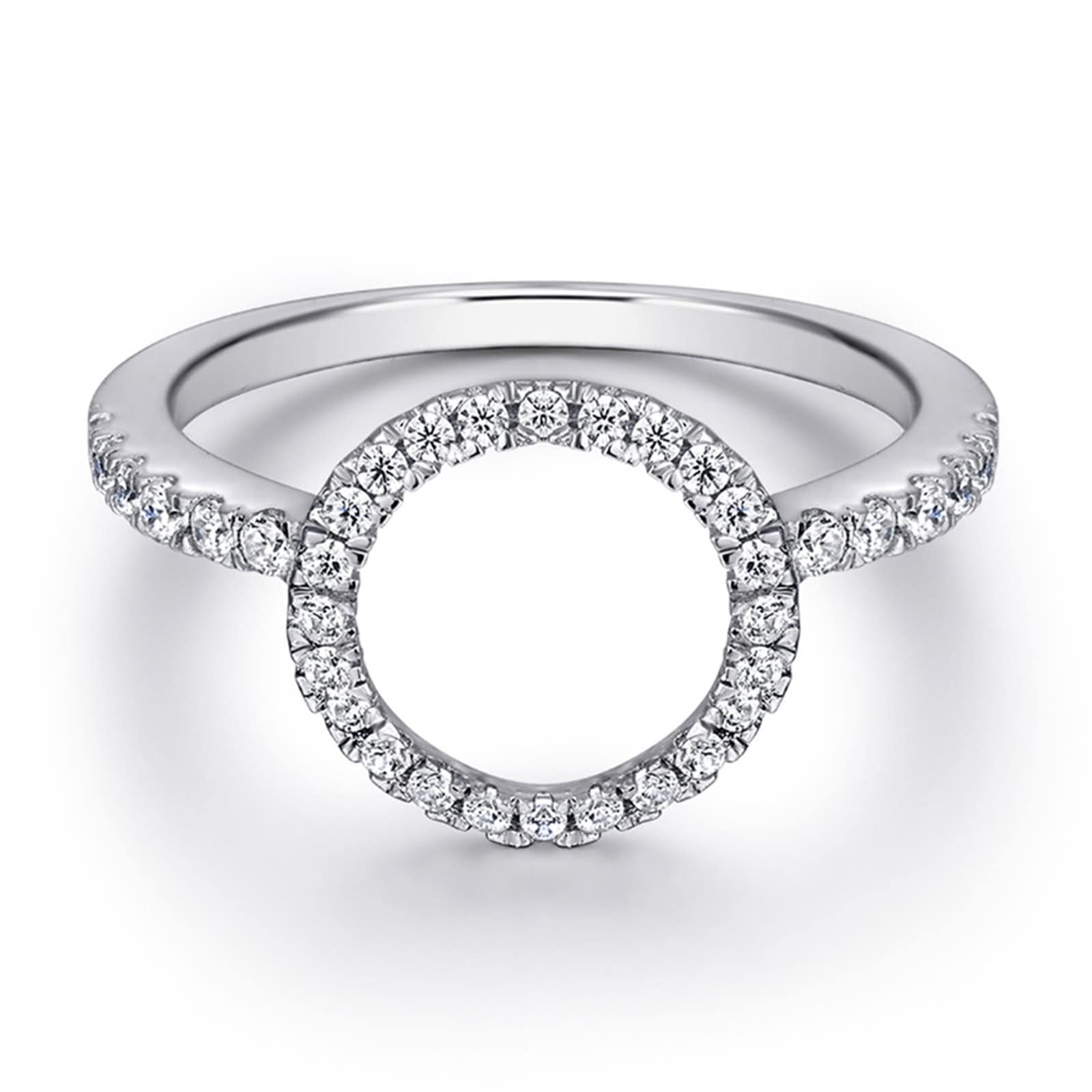 Bague Anneau Femme Argent, Bijoux Femme Mariage Tour Argent Sterling pour La Saint Valentin Anniversary