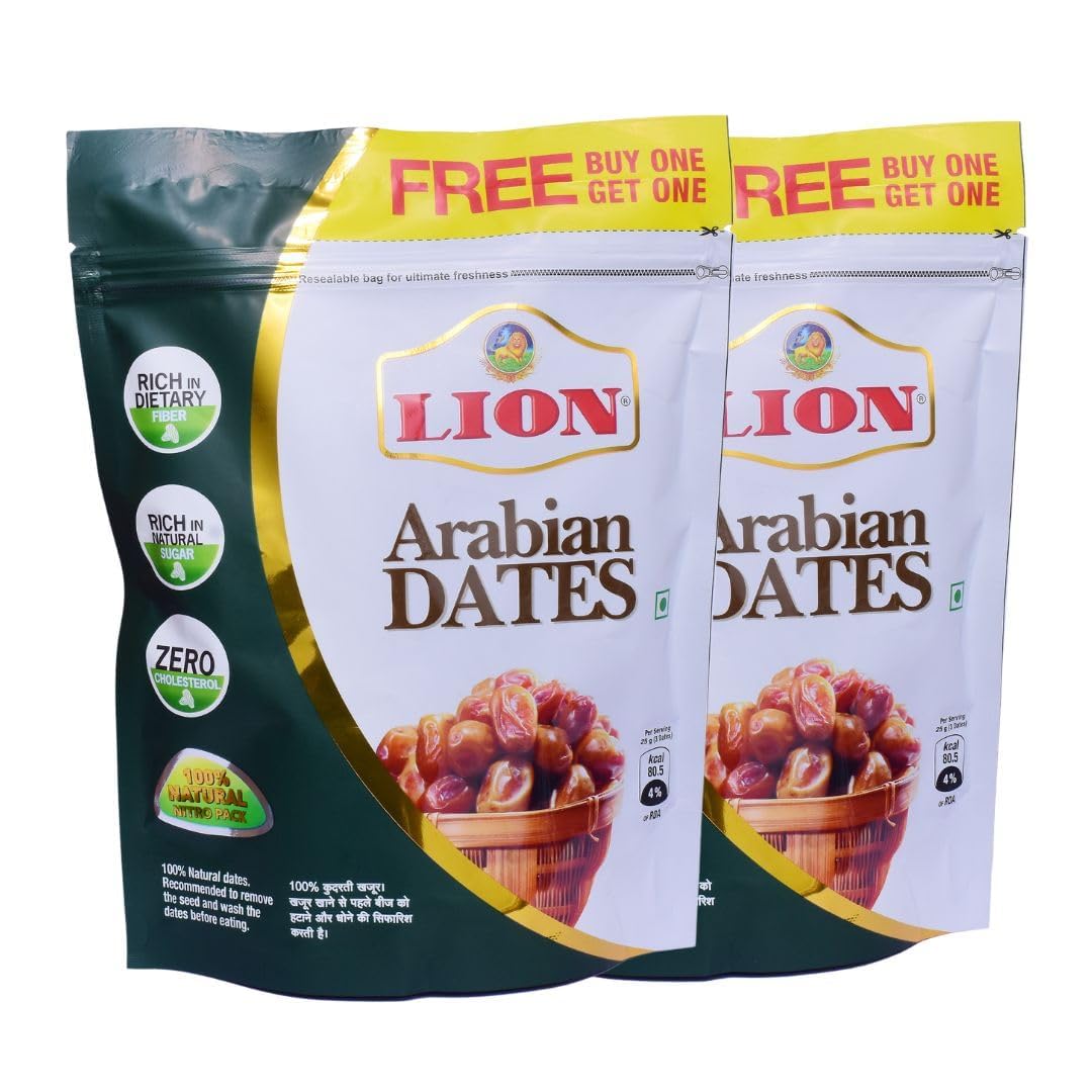 Lion Dates - Arabian, 250g Pouch (Buy 250gms & Get 250gms FREE) - IMPORTED FROM IRAQ-picture-18