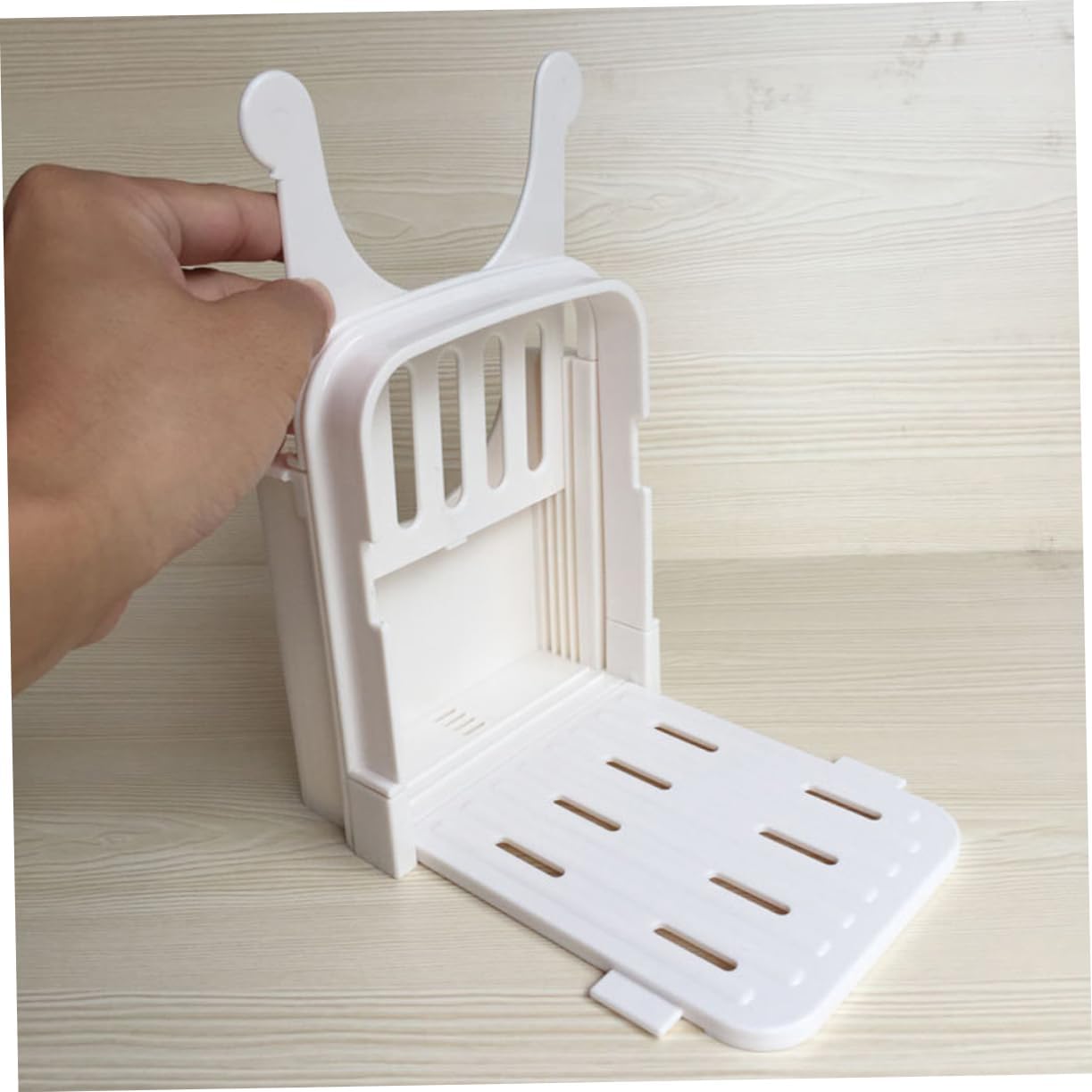 Bread Toast Slicer Cutting Guide, Folding ABS Slice Cutter for Home Kitchen