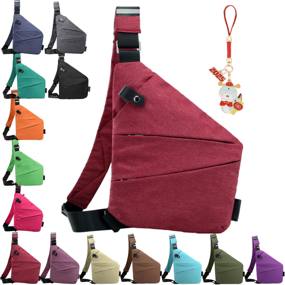 Anti Theft Travel Bag Crossbody, Adjustable Strap Travel Purses Personal Small Item Travel Bag for Women and Men