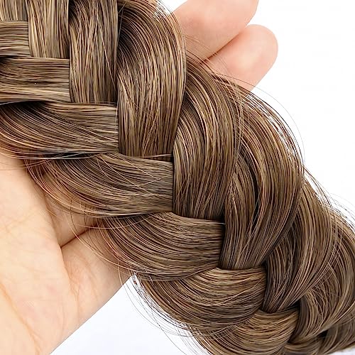 BOBIYA Wide Braided Headband with Teeth Braid Headbands With Teeth for Women Braided Hair Headbands with Tooth (Claybank) - Image 4