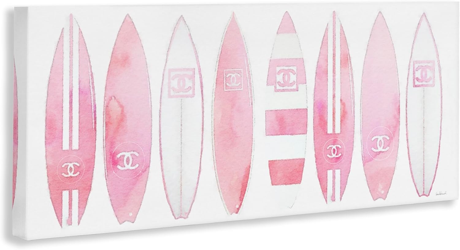 Stupell Industries 'Nautical Glam Fashion Surfboards', Canvas Art, 40 x 17 Inches, Easy to Hang and Sturdy, Made in USA, by Amanda Greenwood