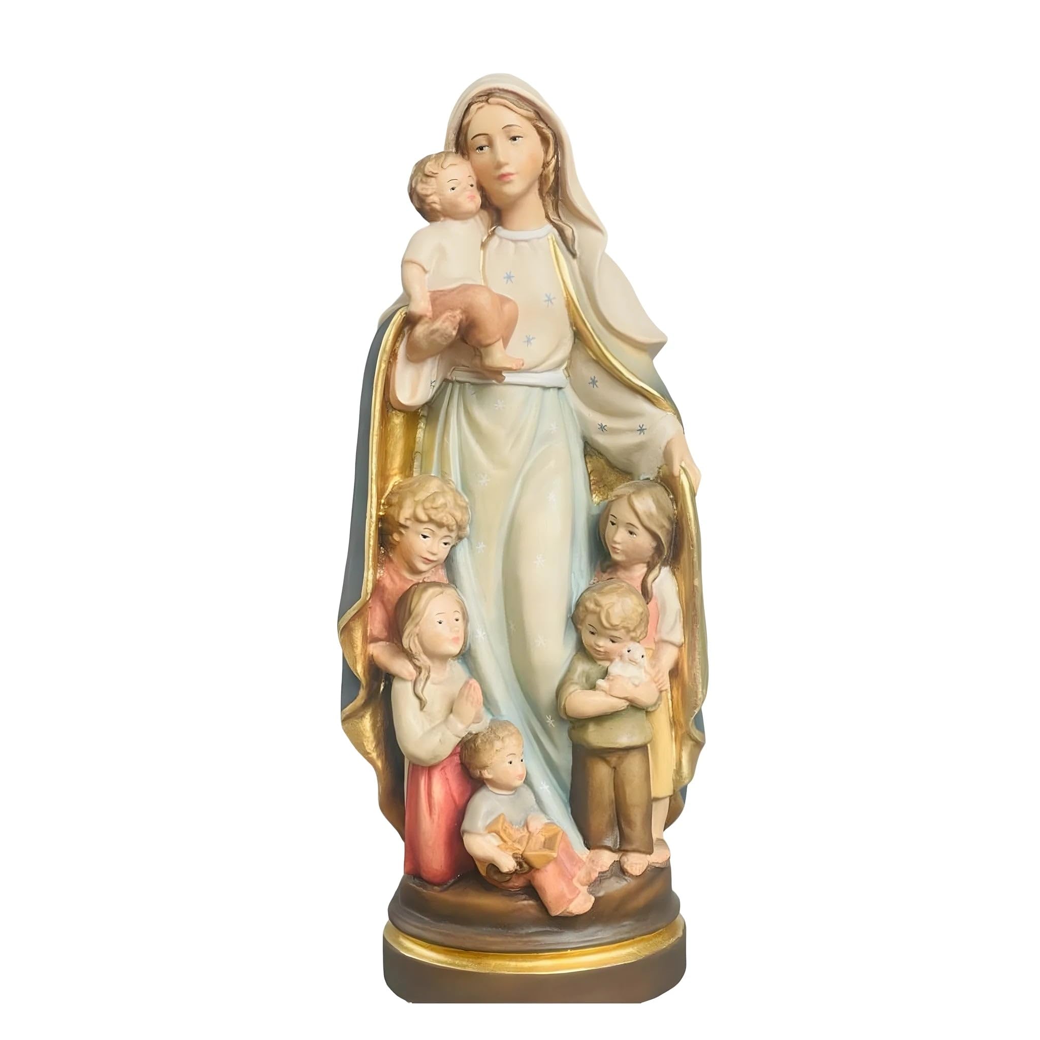 Dolfi | Madonna of Protection 20 cm | Natural Wood in Val Gardena | Nativity Figure