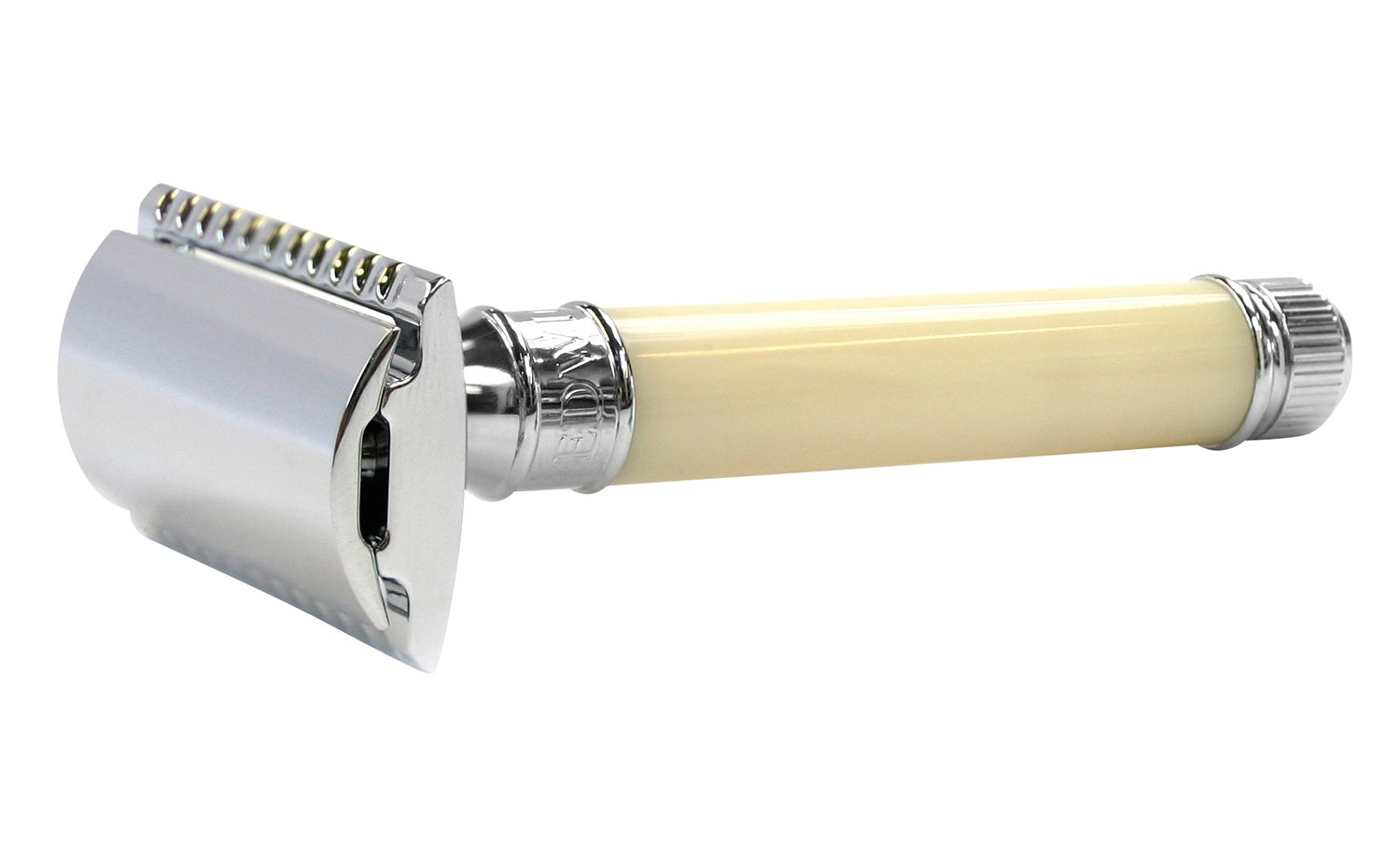 Edwin Jagger Amazon-Maniglia zigrinata Kelvin cromata Double Edge Razor di sicurezza